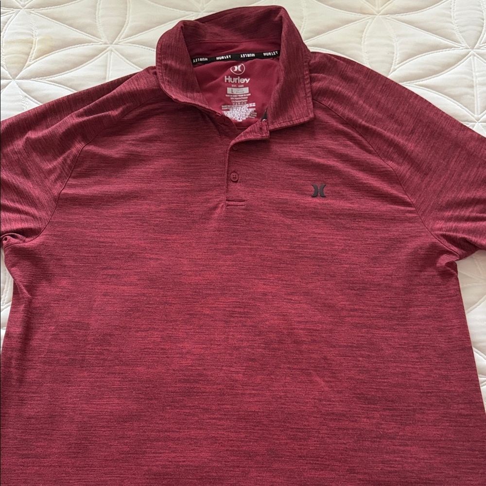 Hurley Men's Maroon Polo Shirt